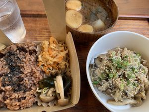 Mushroom lunch at Hitokokyu in Tokyo