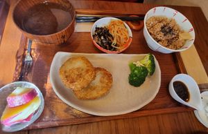 Set meal at Hitokokyu in Tokyo