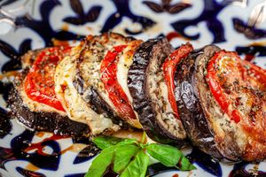 Isyk Furushon - eggplants with home made cheese and tomatoes at Chaykhana Samarkand - Чайхана Самарканд in Lviv