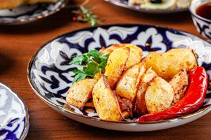 Backed potatoes at Chaykhana Samarkand - Чайхана Самарканд in Lviv