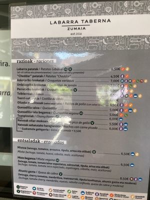 Carta 2 at Labarra Taberna in Zumaia