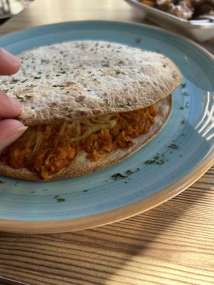 Vegan quesadilla   at Labarra Taberna in Zumaia