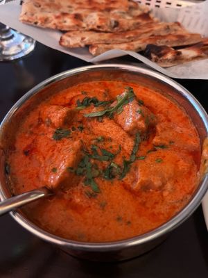 Vegan chkn tikka masalaa  at Aman's Artisan Indian Cuisine in Easton