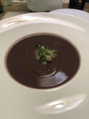 Vegetable soup with ravio  at Istrian in Portoroz