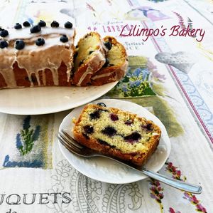 Vegan Pound cake with blueberries and lemon at Lilimpo's Vegan Bakery in Rome