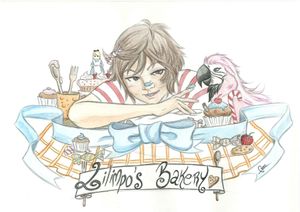 Logo at Lilimpo's Vegan Bakery in Rome