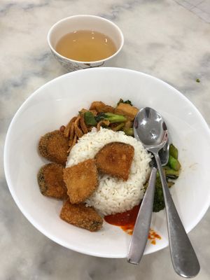 Nasi lemak at 729 Vegan in North Singapore