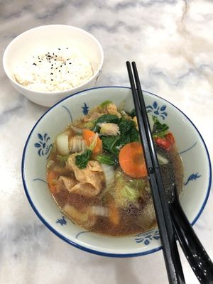 Bah Kut Teh with rice  at 729 Vegan in North Singapore