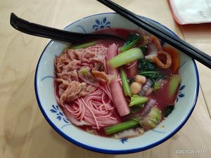 Beetroot mee sua soup at 729 Vegan in North Singapore