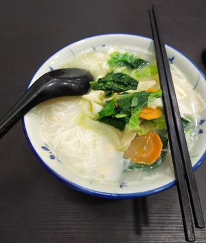 Soy mee sua soup at 729 Vegan in North Singapore