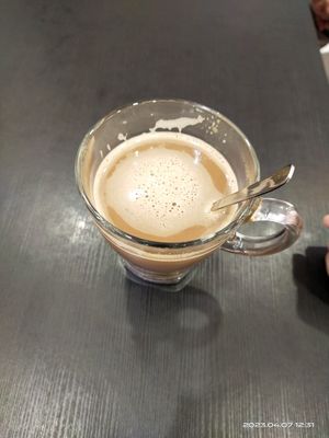 Warm coffee at 729 Vegan in North Singapore