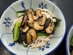 Mushroom Dry Ramen at 729 Vegan in North Singapore