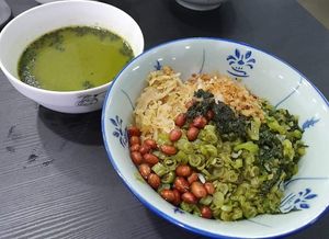 Thunder tea rice. Photo credit to Veron Wong at 729 Vegan in North Singapore