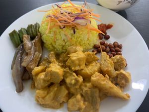 Nasi kuning at 729 Vegan in North Singapore