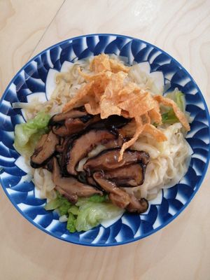 Mushrooms kway teow at 729 Vegan in North Singapore