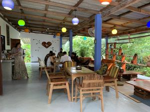 Restaurant seating area at Chikalicious in Koh Phangan