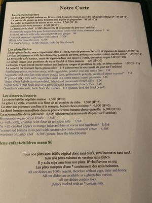 Menu at M.Y.Table-Restaurant in Augan