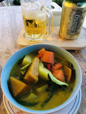 Green curry vegetables   at 89 Cafe in Krabi
