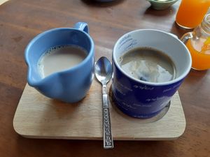 Coffee with oat milk (oatley) at 89 Cafe in Krabi