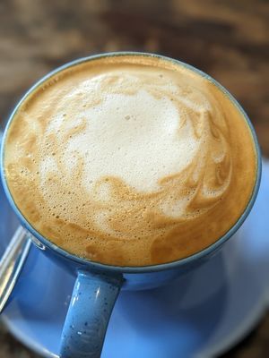 Oat Milk Cappuccino (Oatly) at 89 Cafe in Krabi