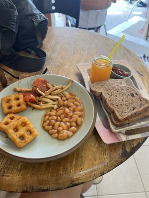 They have me hash brown instead of egg and jam instead of butter for the bread   at 89 Cafe in Krabi