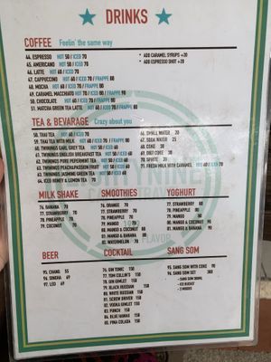 Drinks at 89 Cafe in Krabi