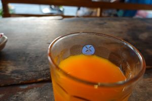 Lovely orange juice with the meal. at 89 Cafe in Krabi