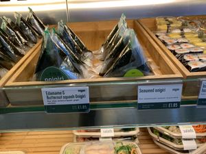 Edamame & Butternut squash Onigiri and Seaweed onigiri at Wasabi - Ealing Broadway in West London