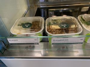 Tofu curry bento and Tofu curry yakisoba bento at Wasabi - Ealing Broadway in West London