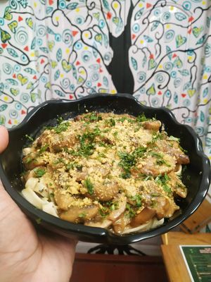 Pesto Pasta (with flat noodles) at Ubuntu Eat in Kolkata