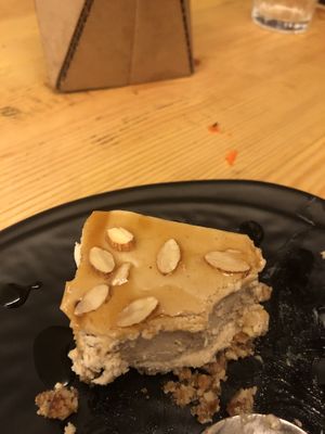 Cheesecake, couldn’t wait until pic was taken at Ubuntu Eat in Kolkata