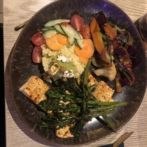 Pickles couscous tofu - delicious!  at Chef's Kitchen in Carvoeiro