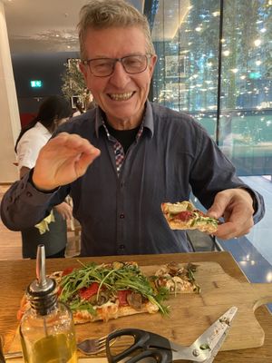 Vegan pizza - yum!  at Vapiano in Munich