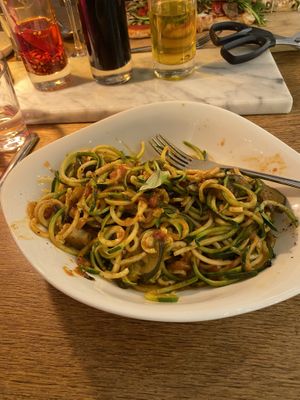 Ratatouille with zucchini pasta  at Vapiano in Munich