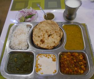 Thali at Hare Krishna Indian Restaurant in Pattaya