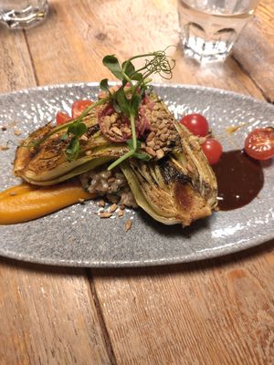 Grilled Pak choi at Kopar in Reykjavik