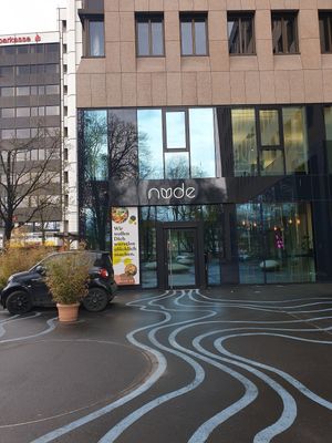 Outside at Nude Food in Augsburg