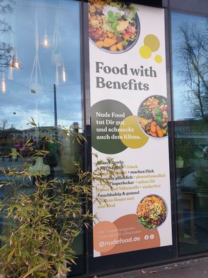 Outside at Nude Food in Augsburg