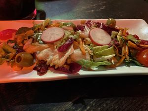 Salad at Bodega Biarritz 1881 in Barcelona