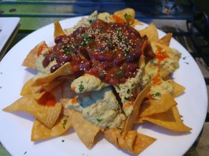 Nachos pikante at La Batisfera Cafeteria in Valencia