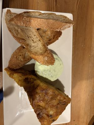 Vegan tortilla  at La Batisfera Cafeteria in Valencia