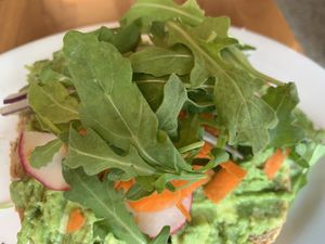 Avocado toast! at The Inkwell Bakery & Cafe in Bloomington