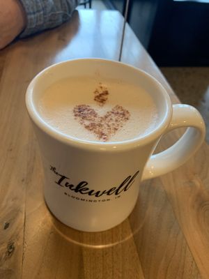Chai w/ oat milk at The Inkwell Bakery & Cafe in Bloomington