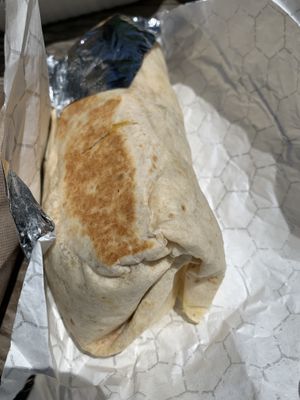 This photo doesn’t give you much - ha ha. But it’s a breakfast burrito.  at Lively Up Yourself - Food Truck in Bend