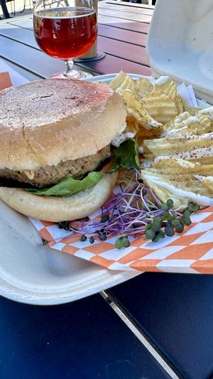 Crab Cake sandwich   at Lively Up Yourself - Food Truck in Bend