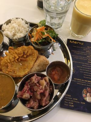 Thali  at Yogaya in Swansea