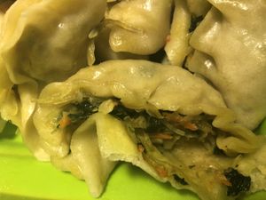 Vegan momos  at Tibetan Momo Bar in Ithaca