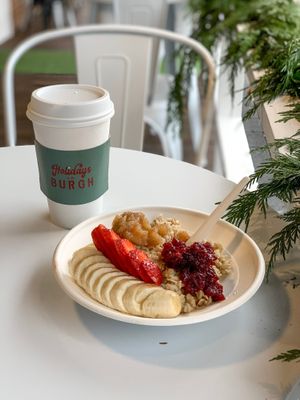 Vegan Hot Owl Oat Bowl  at The Refinery in Newburgh