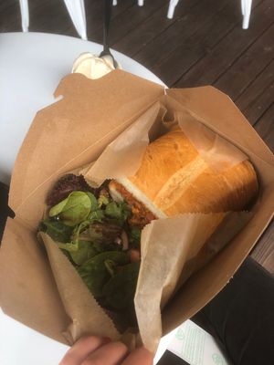 Vegan Stromboli sandwich!  at The Refinery in Newburgh