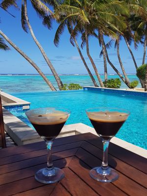 Cocktails espresso Martini at The Little Polynesian in Rarotonga